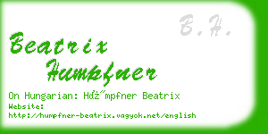 beatrix humpfner business card